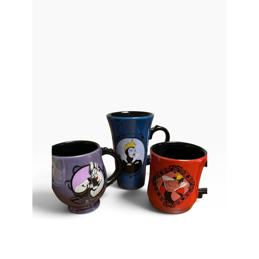 Disney Villains Coffee Mugs – Queen, Ursula & Queen of Hearts -Disney Store Park